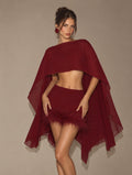 The Bordeaux Feather Co-Ord